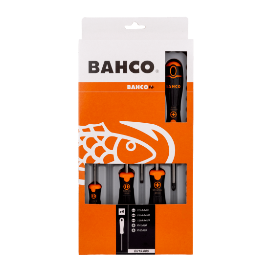 Jogo de chave de parafusos BahcoFit, 5 peças
 - B219.005