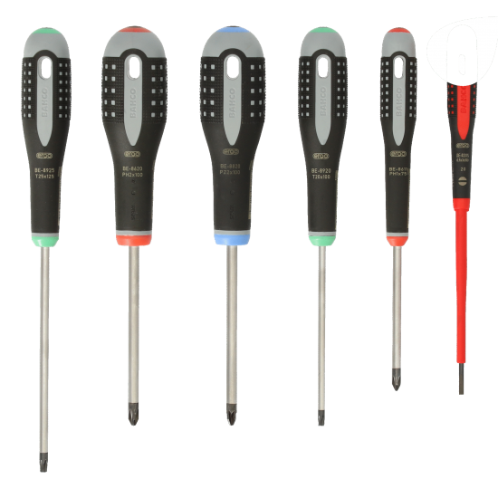 Conjunto de 6 chaves ERGO™<br/>Para parafusos de Fenda,Phillips, Pozidriv e TORX®
 - BE-9871