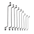 Conjuntos de chaves de bocas de estrela dupla em aço inoxidável métricas - 9 peças
 - SS011-9-3