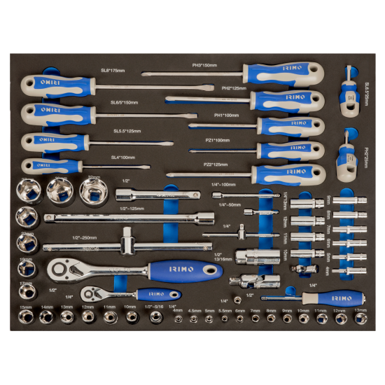 26 tool trolley with 6 drawers and 176 tools in 3 foam inserts