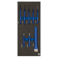 1/3 foam inserts with punches and chisels - 8 pcs