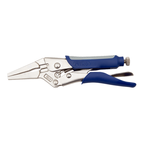 Locking pliers, long-tipped, soft grip 165 mm