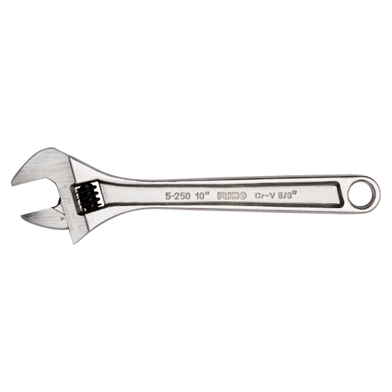 Chrome 10 adjustable wrench, clip