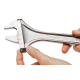 12-inch adjustable wrench with chrome-plated side nut