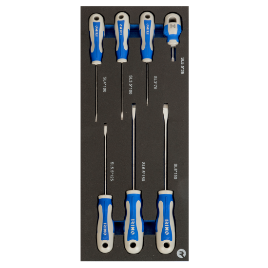 1/3 Foam Inserts with Straight Screwdrivers and Screwdrivers - 7 pcs