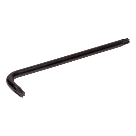 L-shaped torx wrench with black T25X100 finish