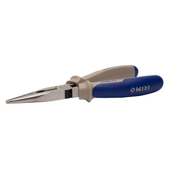 200 mm nose pliers with straight bi-material handles