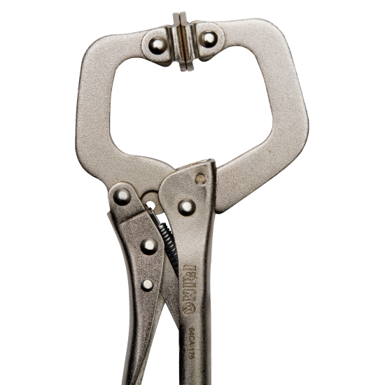 C-shaped locking pliers with swivel blocks 0-130 mm