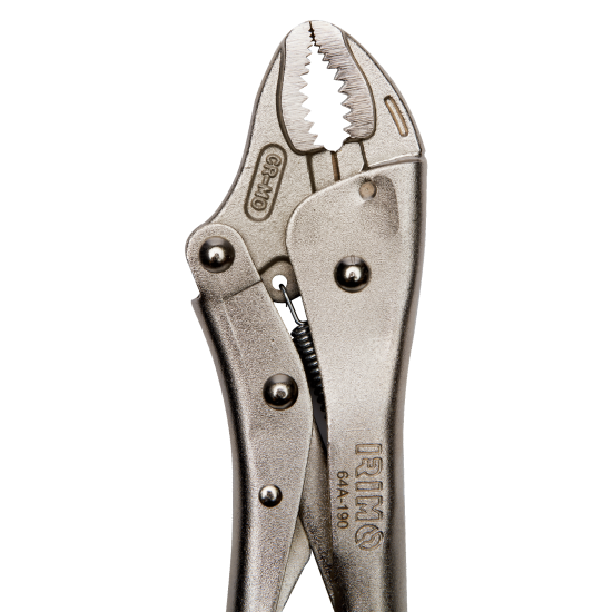 Curved universal locking pliers with 190 mm cut