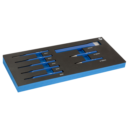 1/3 foam inserts with punches and chisels - 8 pcs