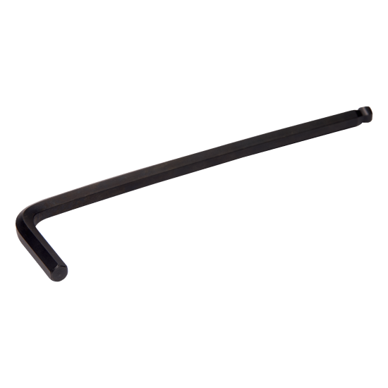 Ball long-tip hex wrench with black finish 1.5 mm