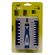 Precision screwdriver set with ratchet bit holder 17 bits 4 mm