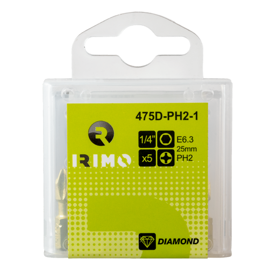 Diamond Tips 1/4 PH2, 25 mm, Box with 5 Pcs