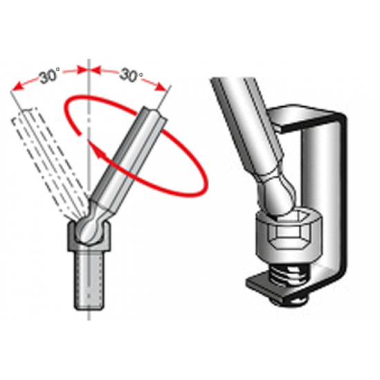 Clip de suspensão para chave sextavada longa de esfera 4 mm